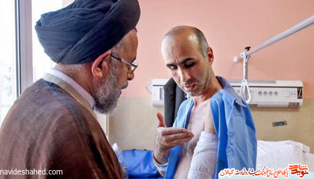 طهمورث سمیعی یکی از مصدومان گیلانی حادثه تروریستی مجلس شورای اسلامی+عکس