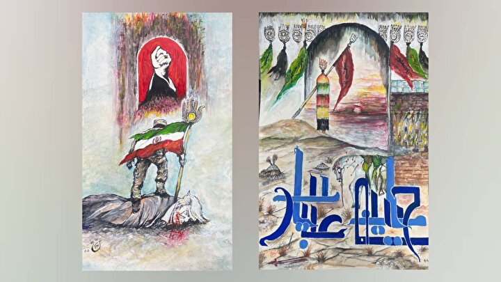 خلق آثار هنری در سوگ امام شهید؛ استقبال زائران خارجی از کارگاه‌های «خیمه‌های عشق»